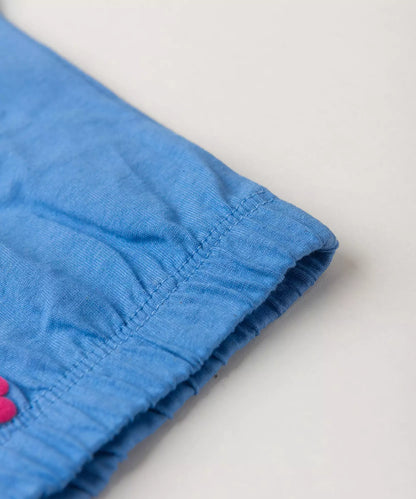 Conjunto de Verão Infantil Feminino Flower Azul