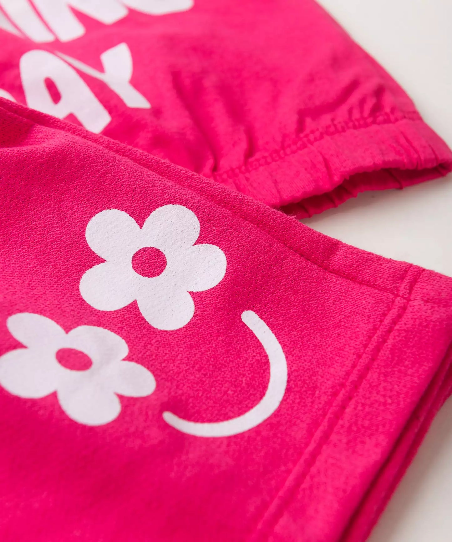 Conjunto de Verão Infantil Feminino Flower Pink