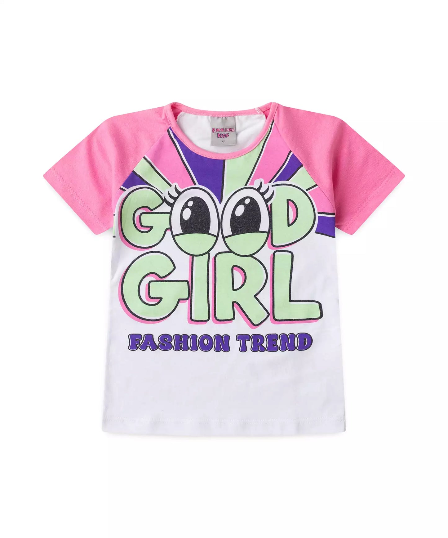 Conjunto de Verão Infantil Feminino Good Girl Branco