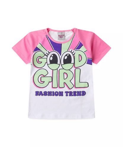Conjunto de Verão Infantil Feminino Good Girl Branco