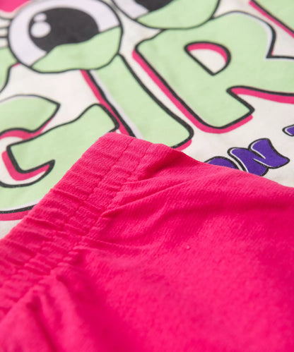 Conjunto de Verão Infantil Feminino Good Girl Marfim