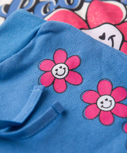 Conjunto de Verão Infantil Feminino Lovely Marfim