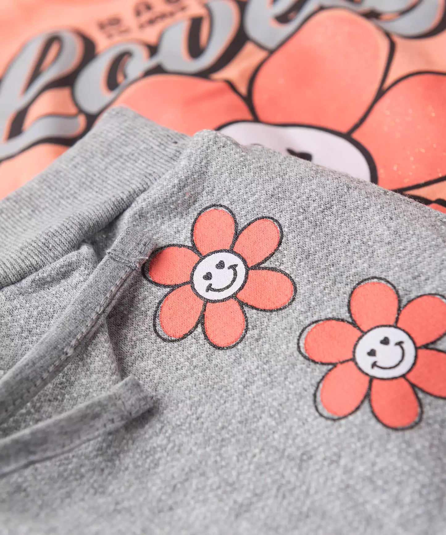 Conjunto de Verão Infantil Feminino Lovely Salmão