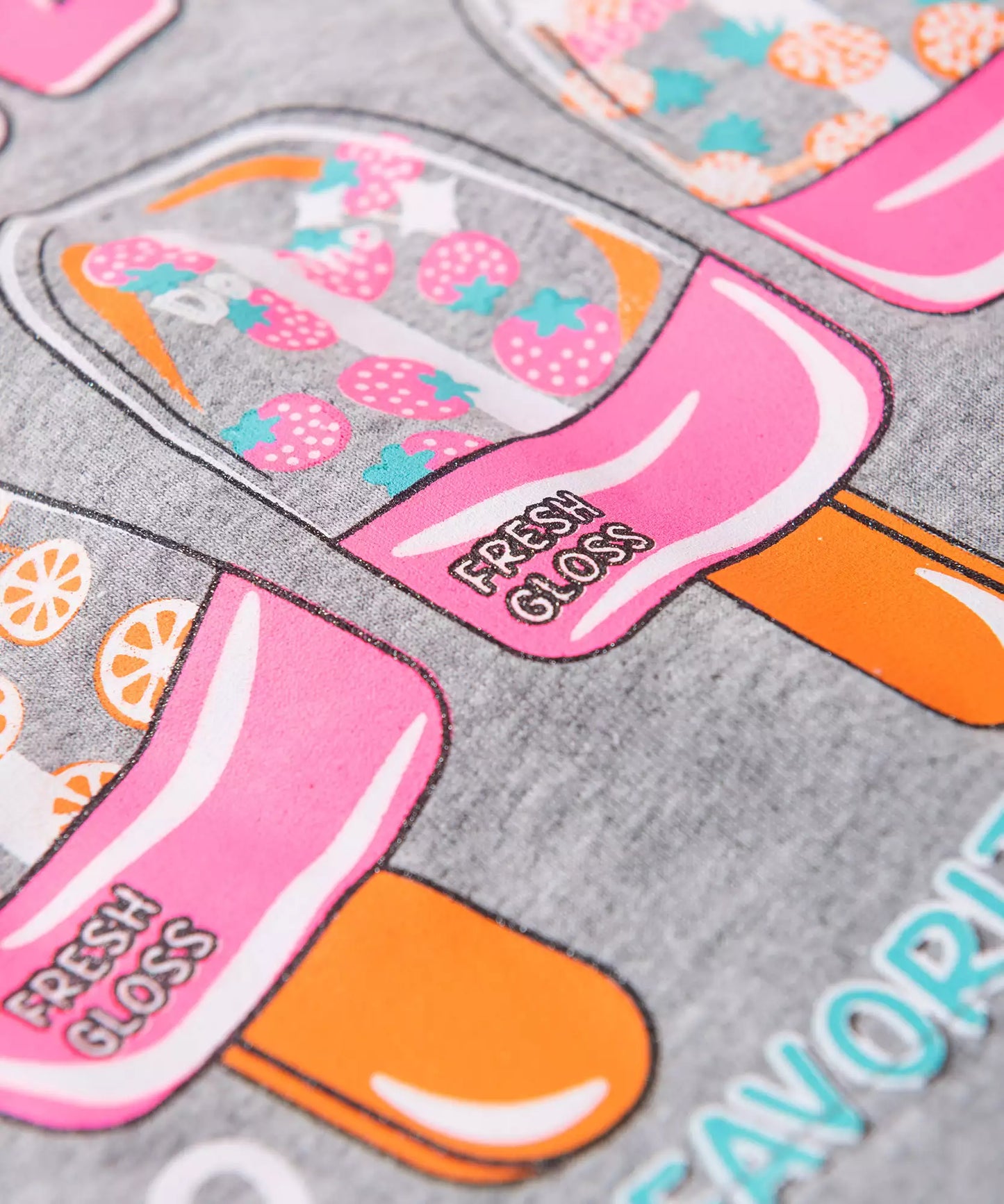 Conjunto de Verão Infantil Feminino Picolés Mescla