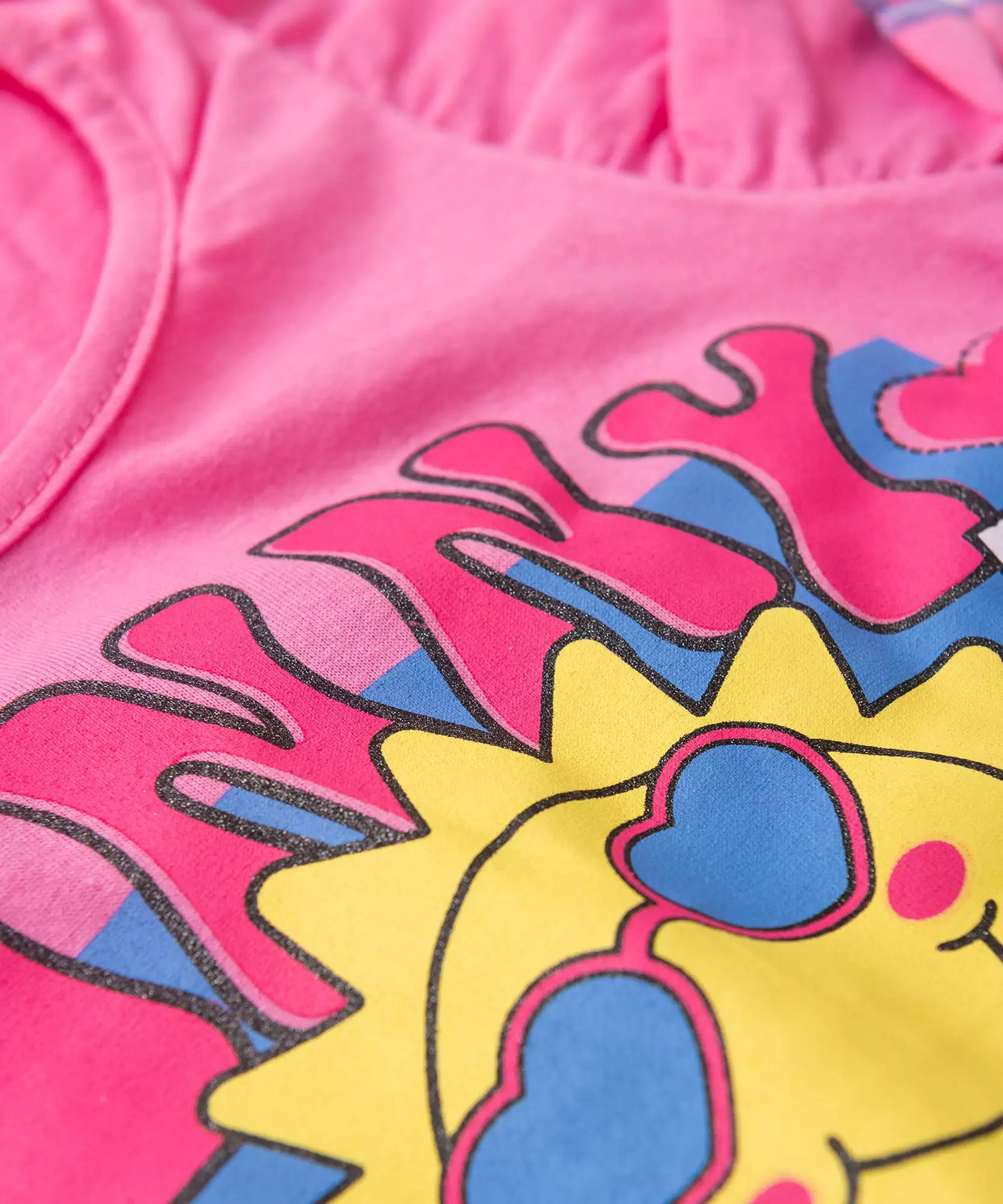 Conjunto de Verão Infantil Feminino Sunny Rosa