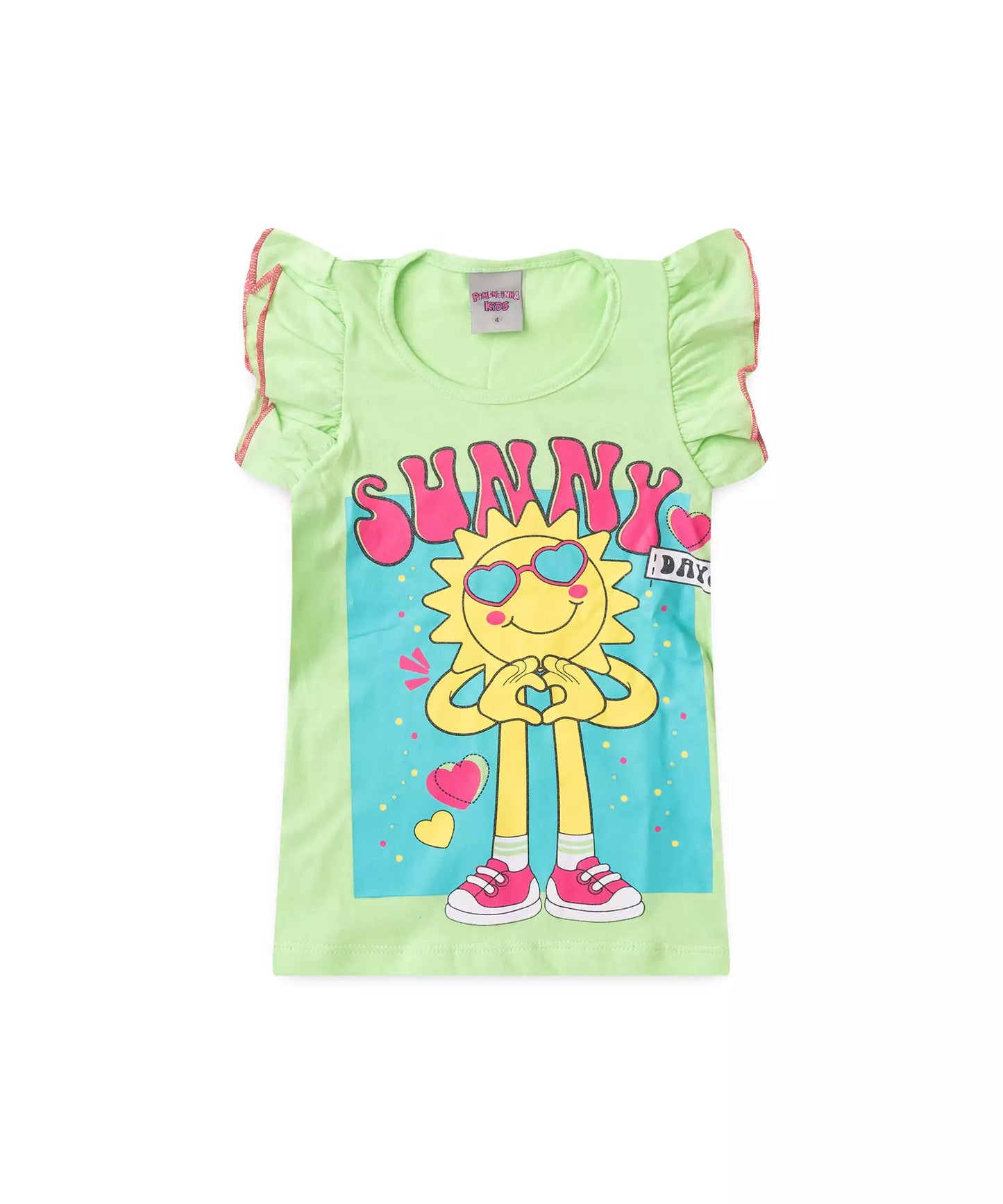 Conjunto de Verão Infantil Feminino Sunny Verde