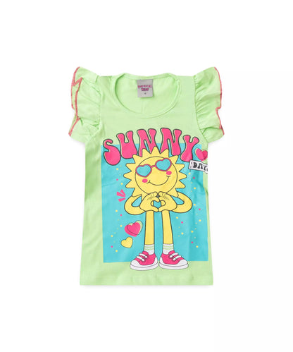 Conjunto de Verão Infantil Feminino Sunny Verde