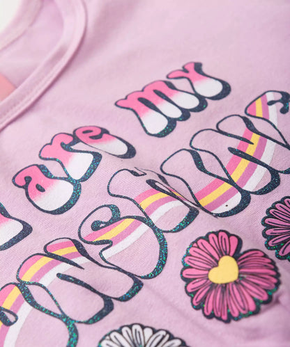 Conjunto de Verão Infantil Feminino Sunshine Rosa