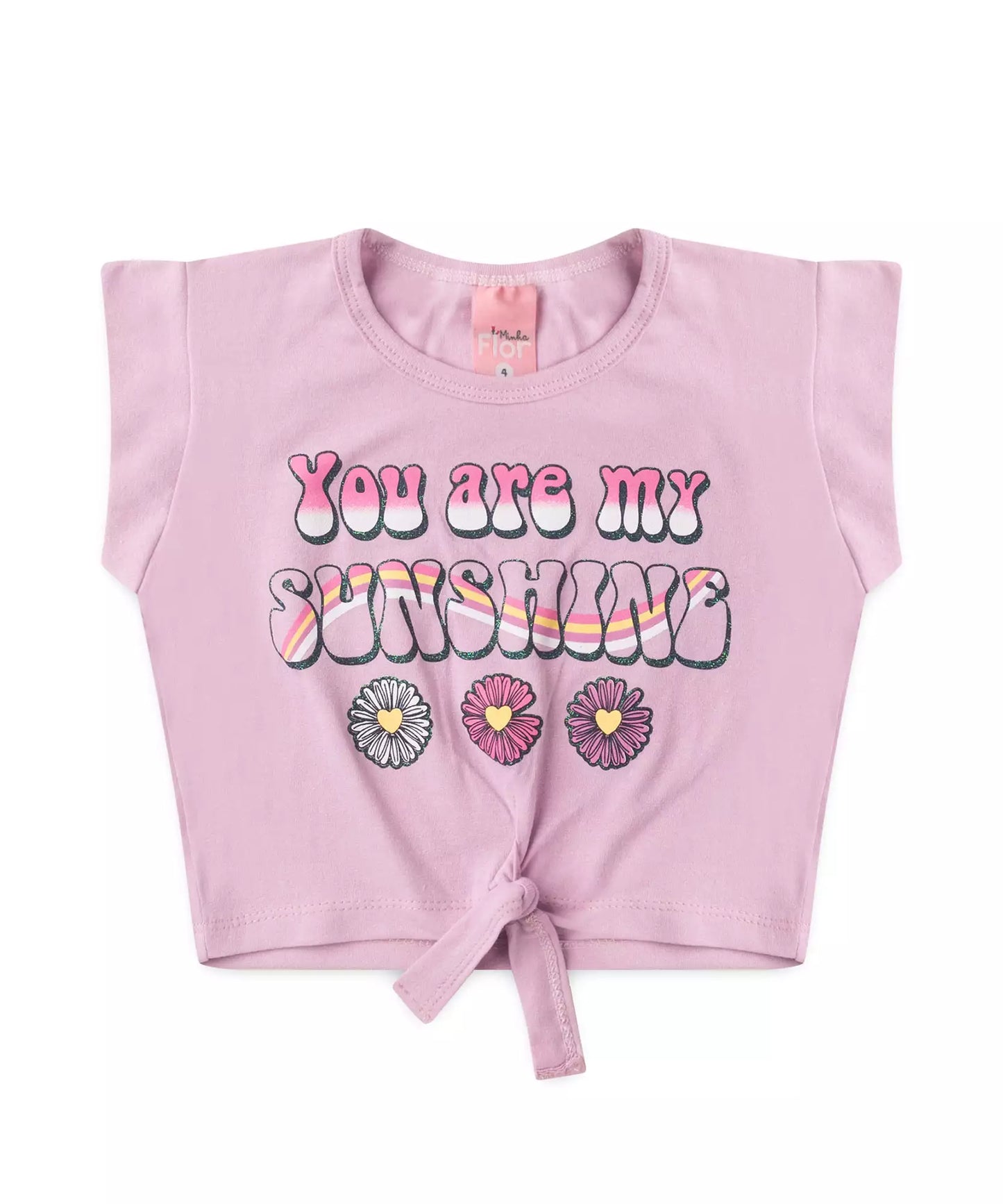Conjunto de Verão Infantil Feminino Sunshine Rosa