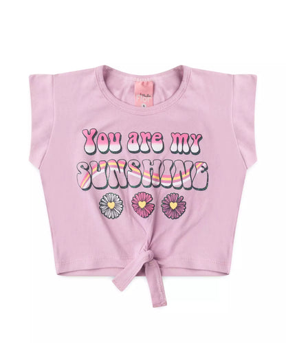 Conjunto de Verão Infantil Feminino Sunshine Rosa