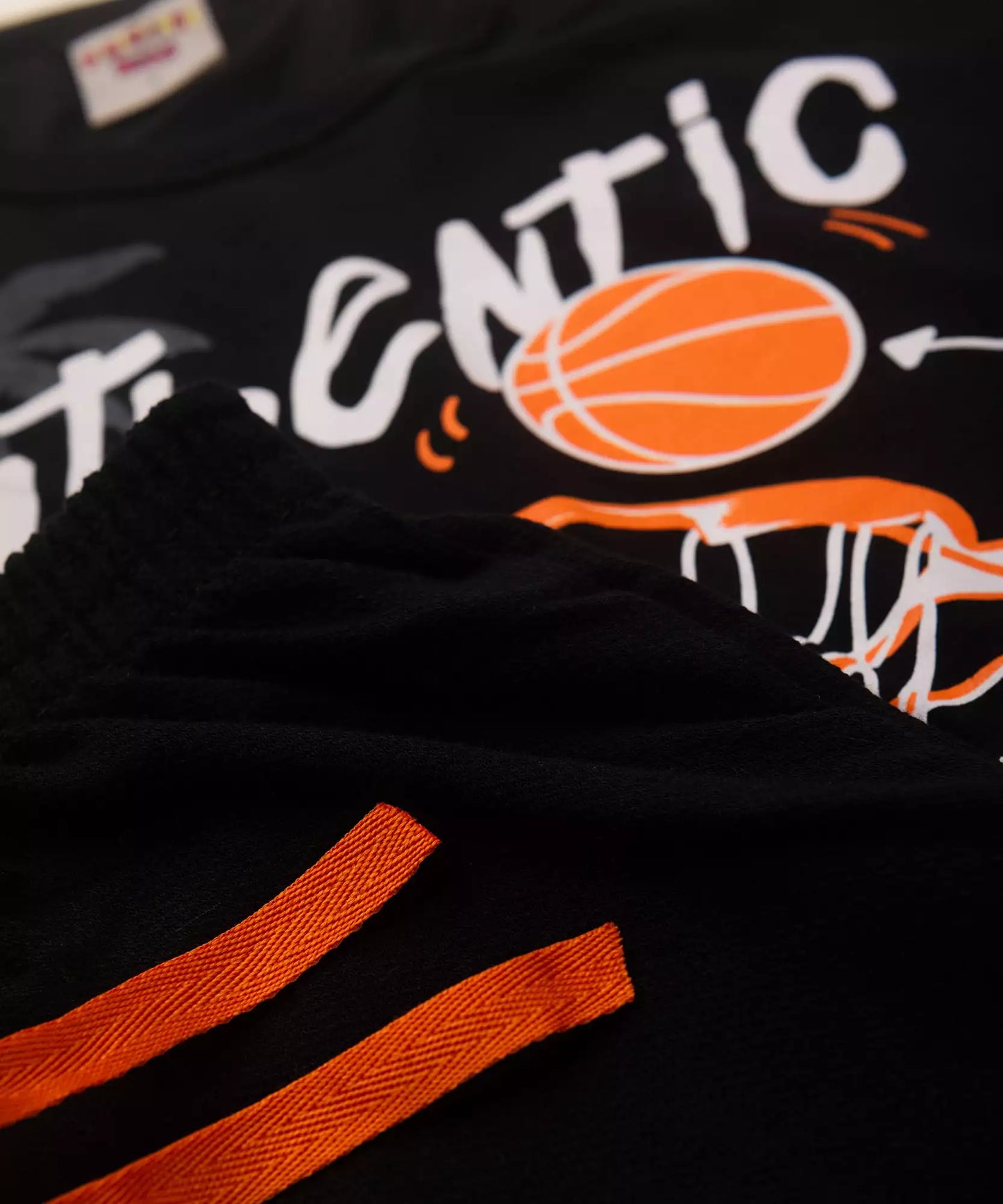 Conjunto de Verão Infantil Masculino Basquetebol Preto