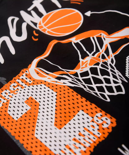 Conjunto de Verão Infantil Masculino Basquetebol Preto
