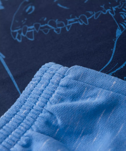 Conjunto de Verão Infantil Masculino Dino cor Marinho