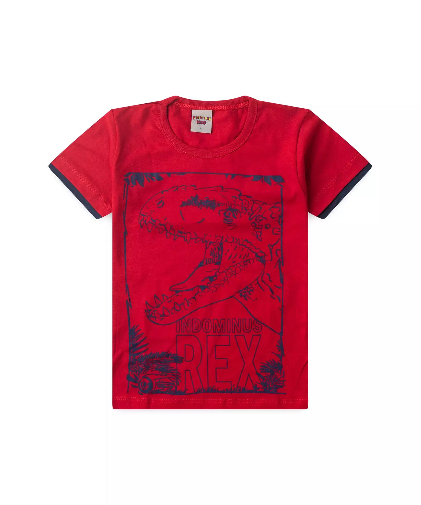 Conjunto de Verão Infantil Masculino Dino Vermelho