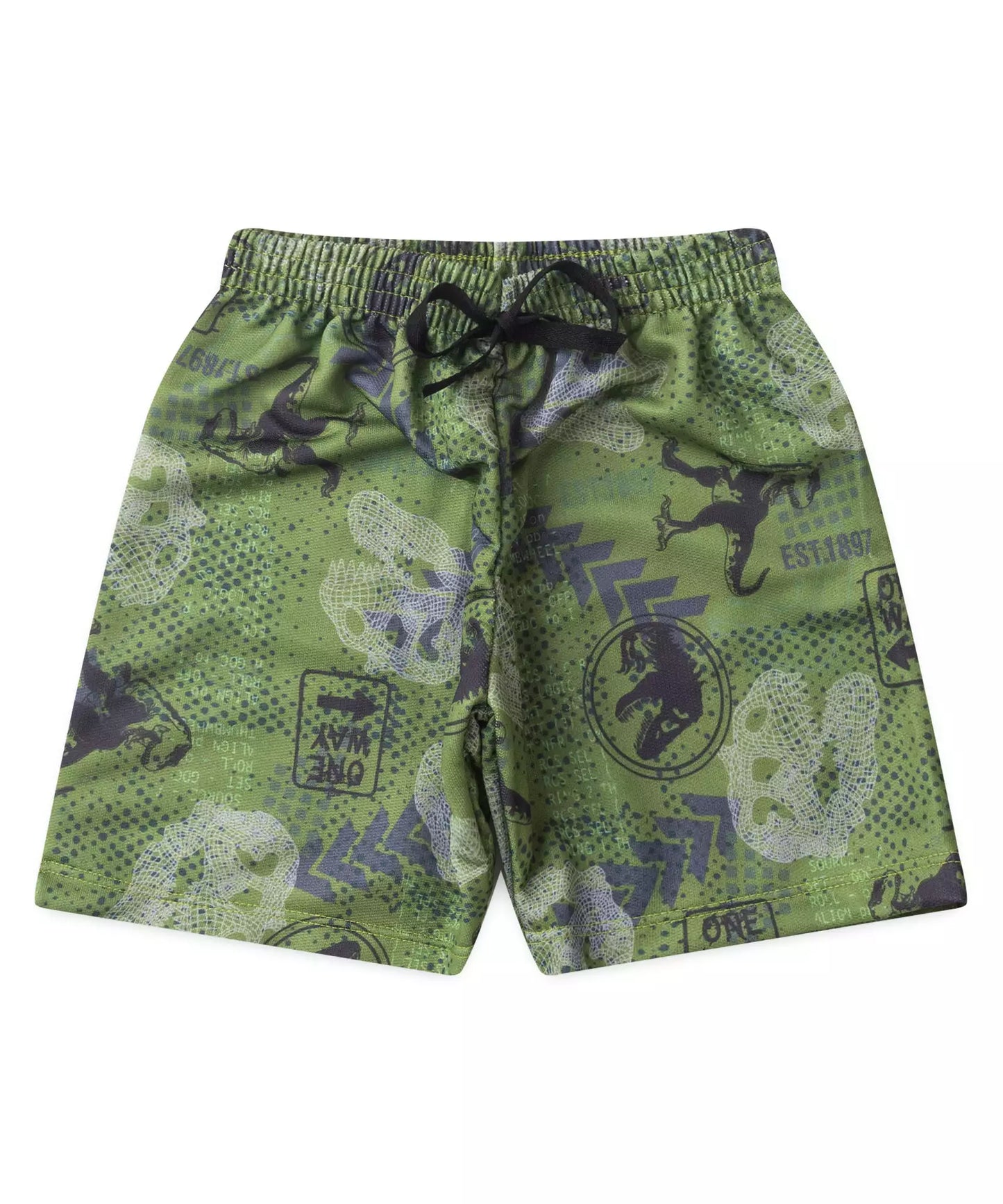 Conjunto de Verão Infantil Masculino Dinossauro em Mescla