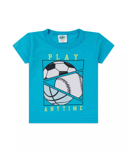 Conjunto de Verão Infantil Masculino Esporte Azul
