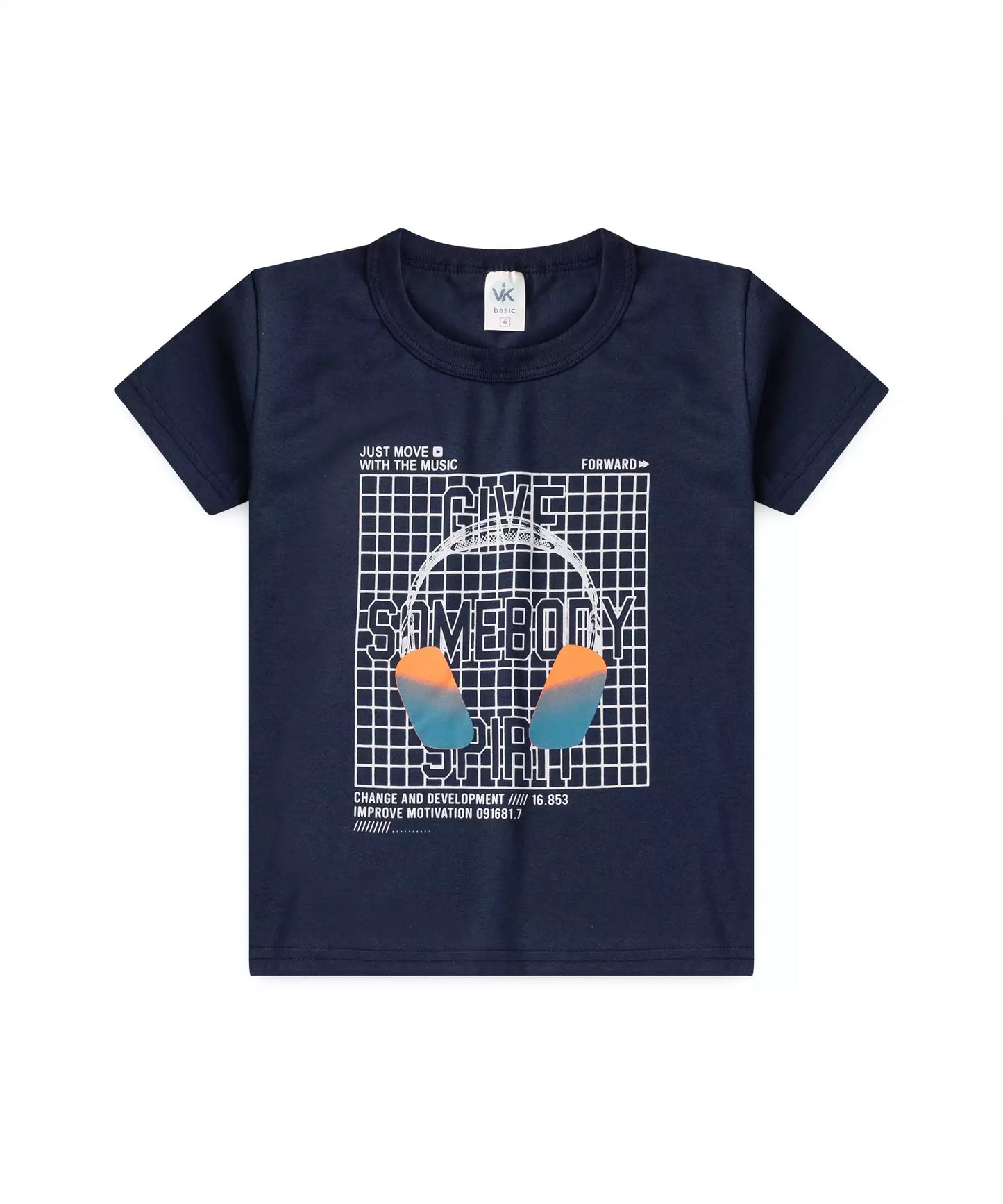 Conjunto de Verão Infantil Masculino Estampado Marinho