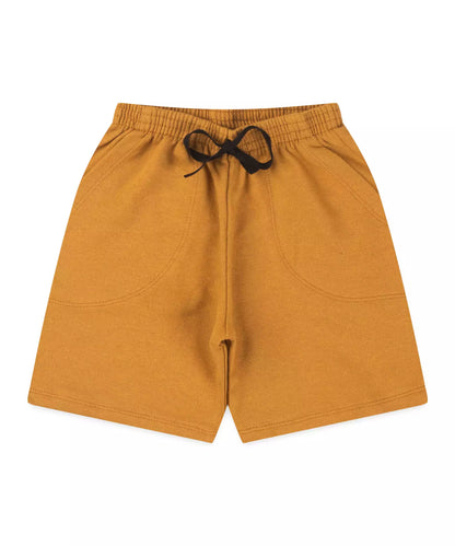 Conjunto de Verão Infantil Masculino no Preto Estampado