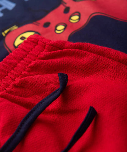 Conjunto de Verão Infantil Masculino Game Marinho