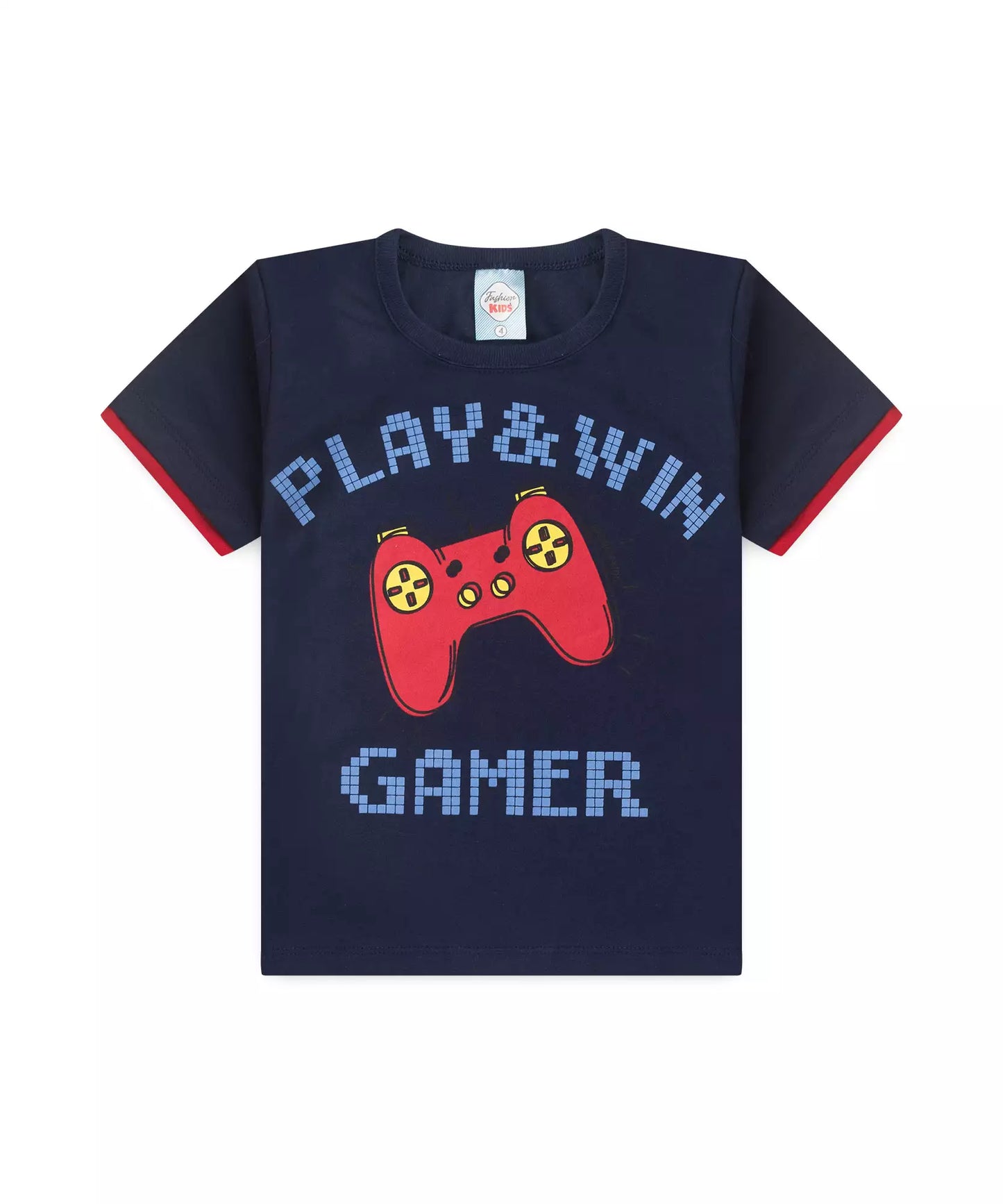 Conjunto de Verão Infantil Masculino Game Marinho