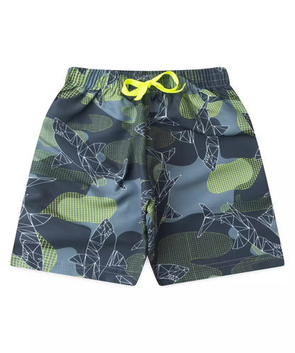 Conjunto de Verão Infantil Masculino Polvo Cinza