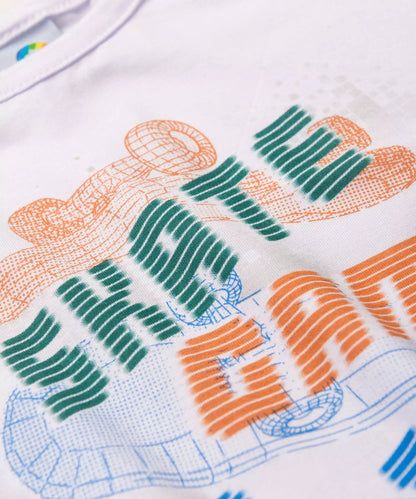Conjunto de Verão Infantil Masculino Skate Branco