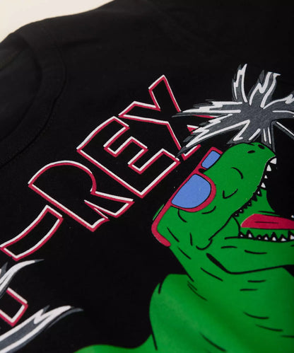 Conjunto de Verão Infantil Masculino T-Rex Preto