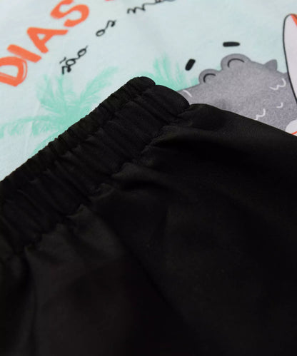 Conjunto de Verão Infantil para Menino Jacaré Verde