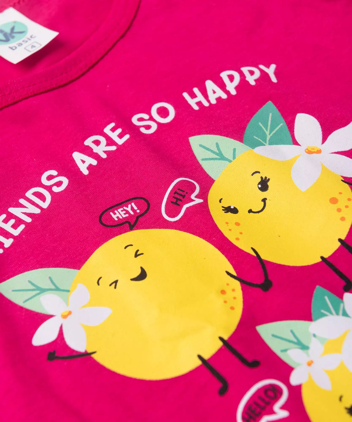 Conjunto de Verão Menina Friends Happy Pink