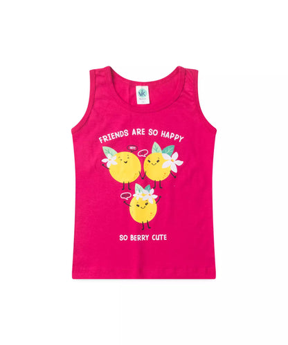 Conjunto de Verão Menina Friends Happy Pink