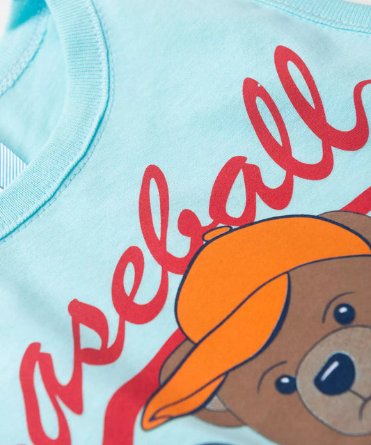 Conjunto de Verão Menino Baseball Azul