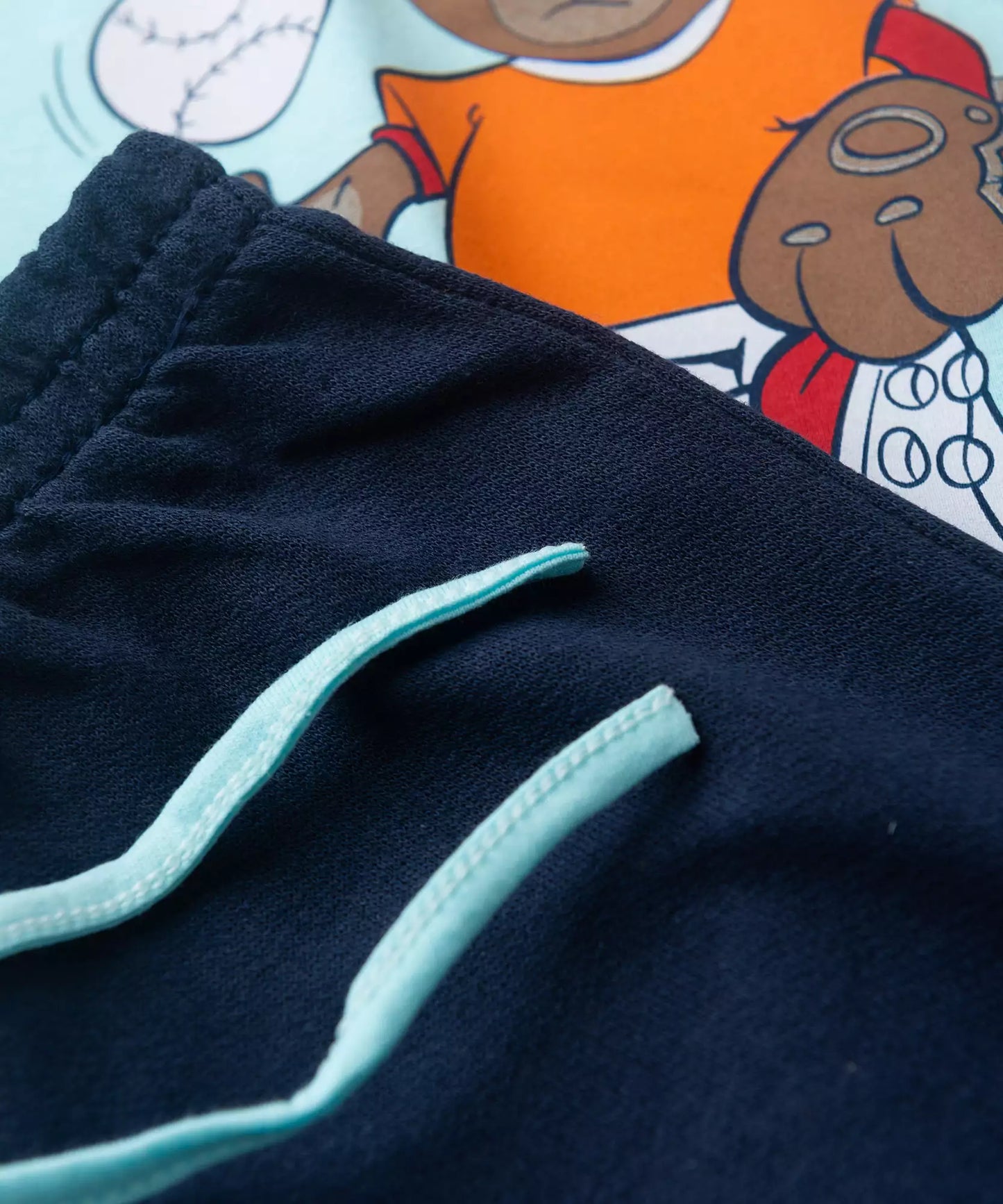 Conjunto de Verão Menino Baseball Azul