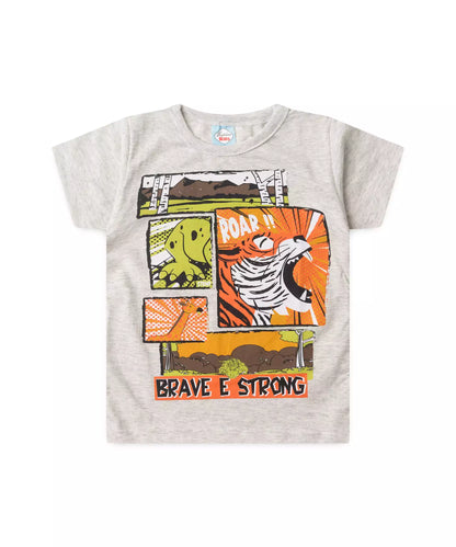 Conjunto de Verão Menino Corajoso Forte Mescla