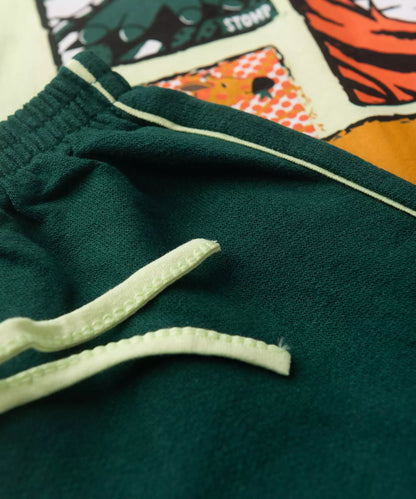 Conjunto de Verão Menino Corajoso Forte Verde