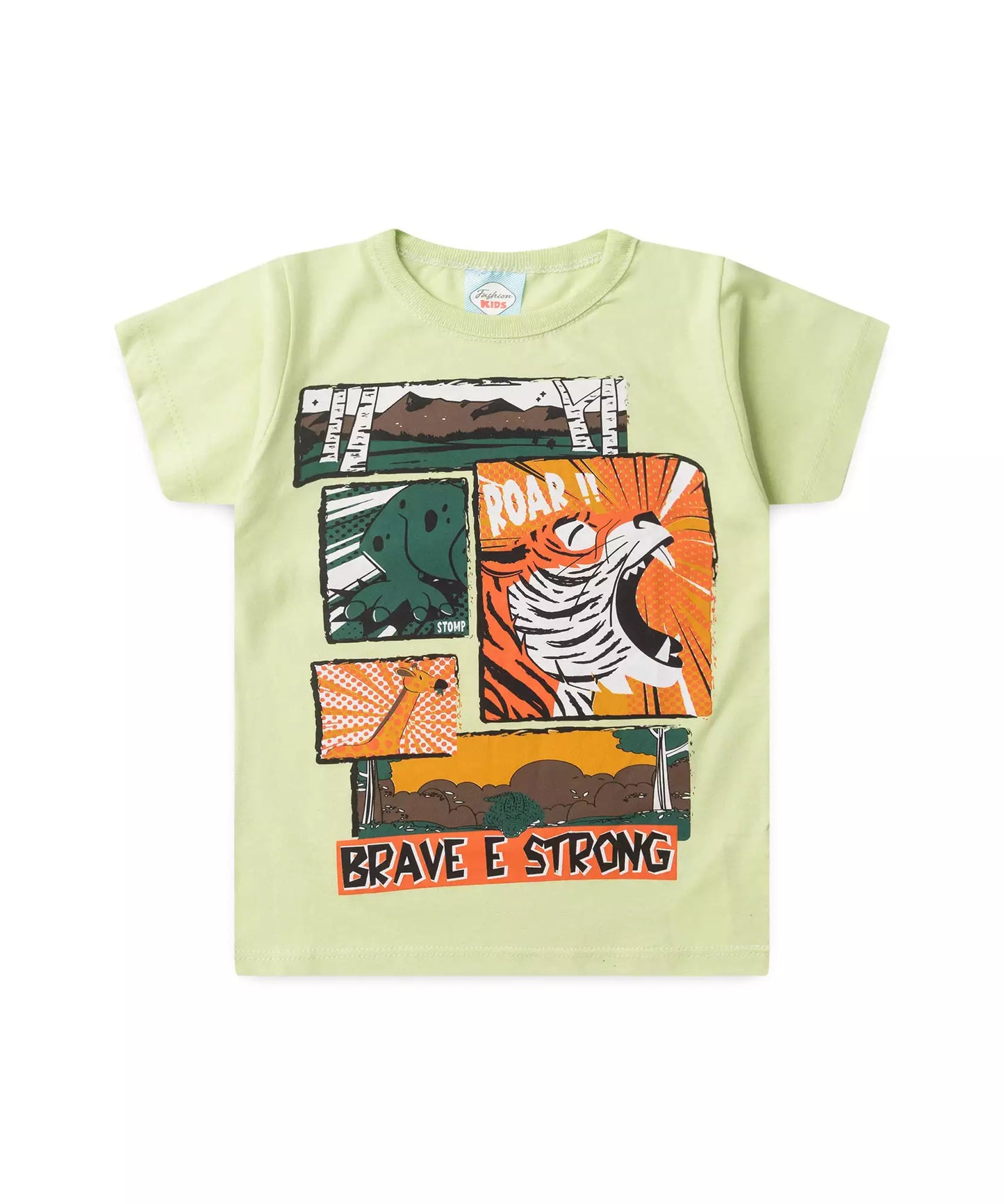 Conjunto de Verão Menino Corajoso Forte Verde