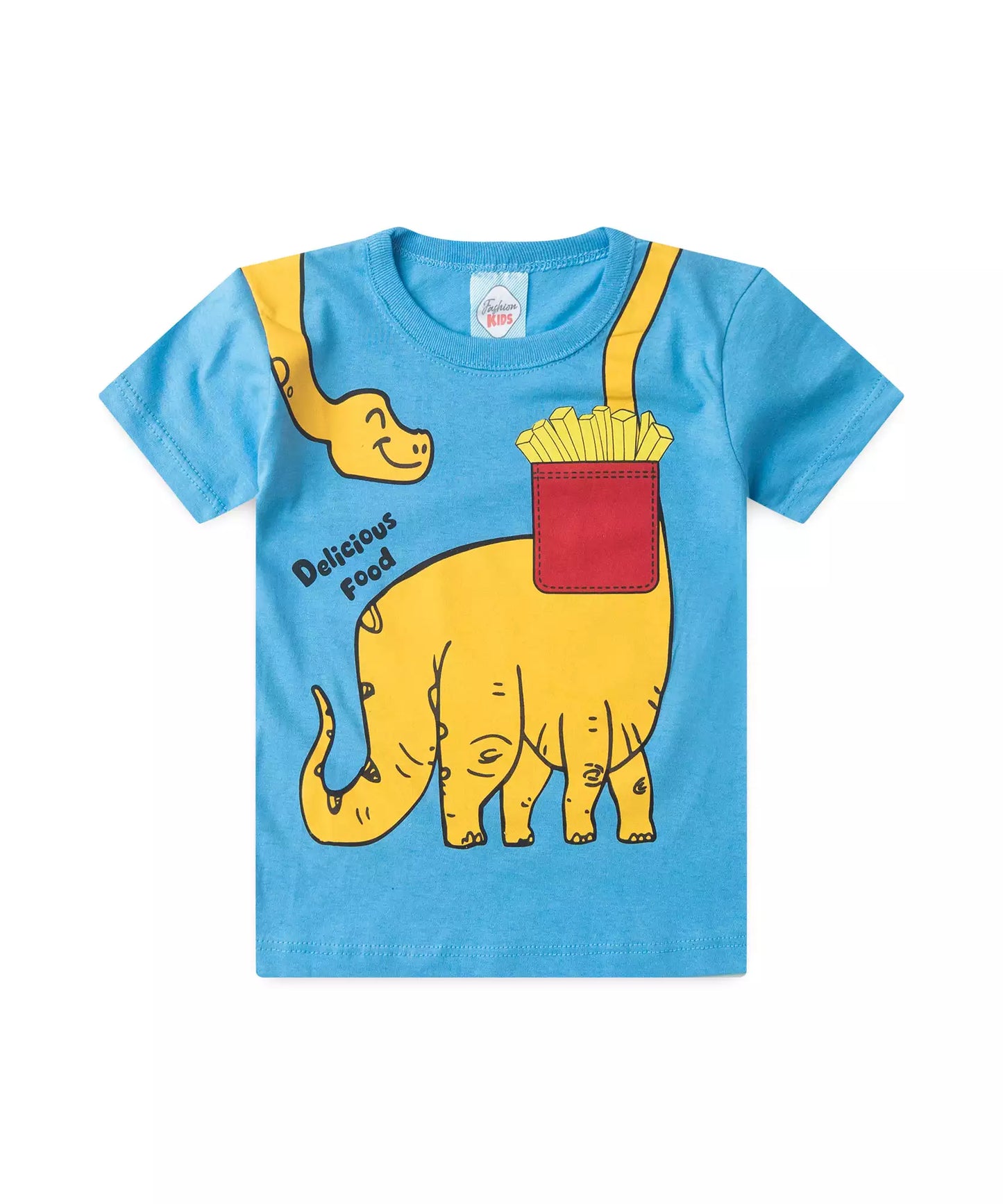 Conjunto de Verão Menino Dino Divertido Azul