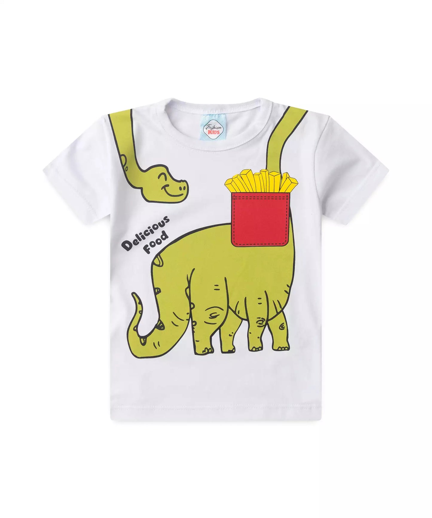 Conjunto de Verão Menino Dino Divertido Branco