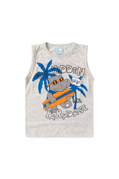 Conjunto de Verão Menino Hipopótamo Mescla