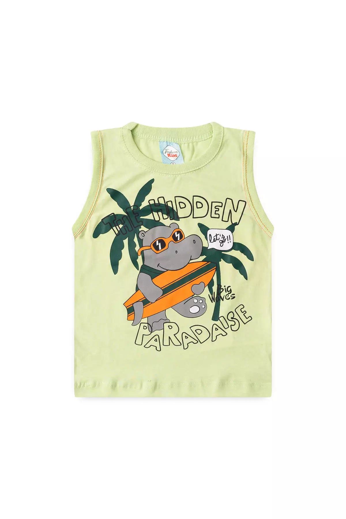 Conjunto de Verão Menino Hipopótamo Verde