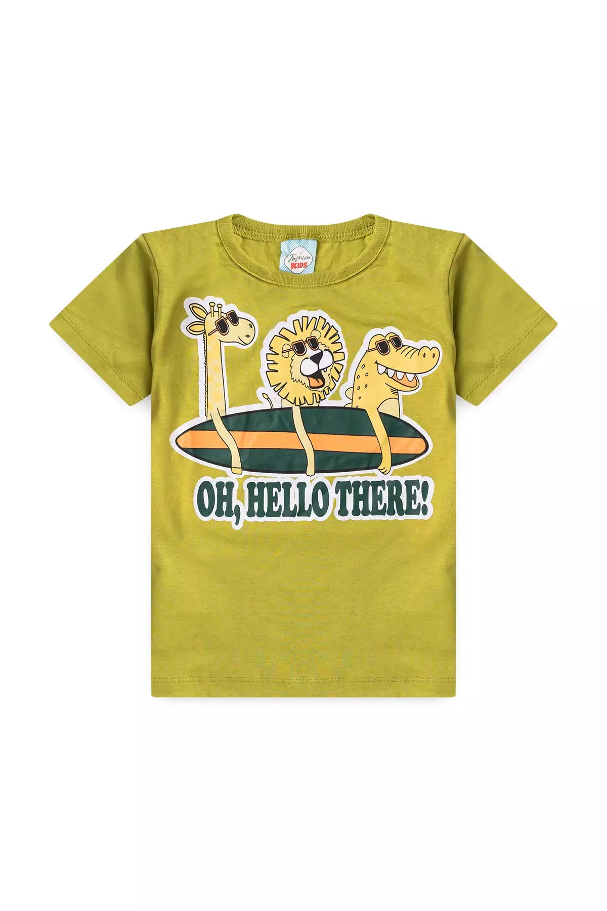 Conjunto de Verão Menino Safari Divertido Verde