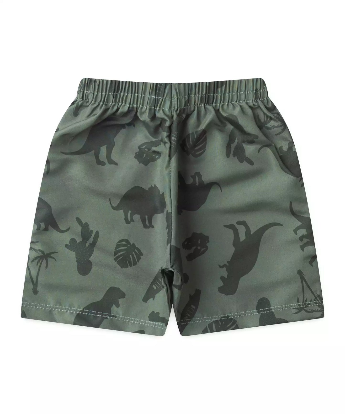Conjunto de Verão Menino Surfer Dino Amarelo