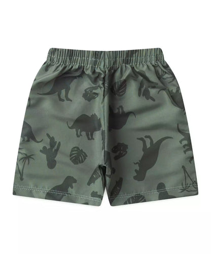 Conjunto de Verão Menino Surfer Dino Amarelo