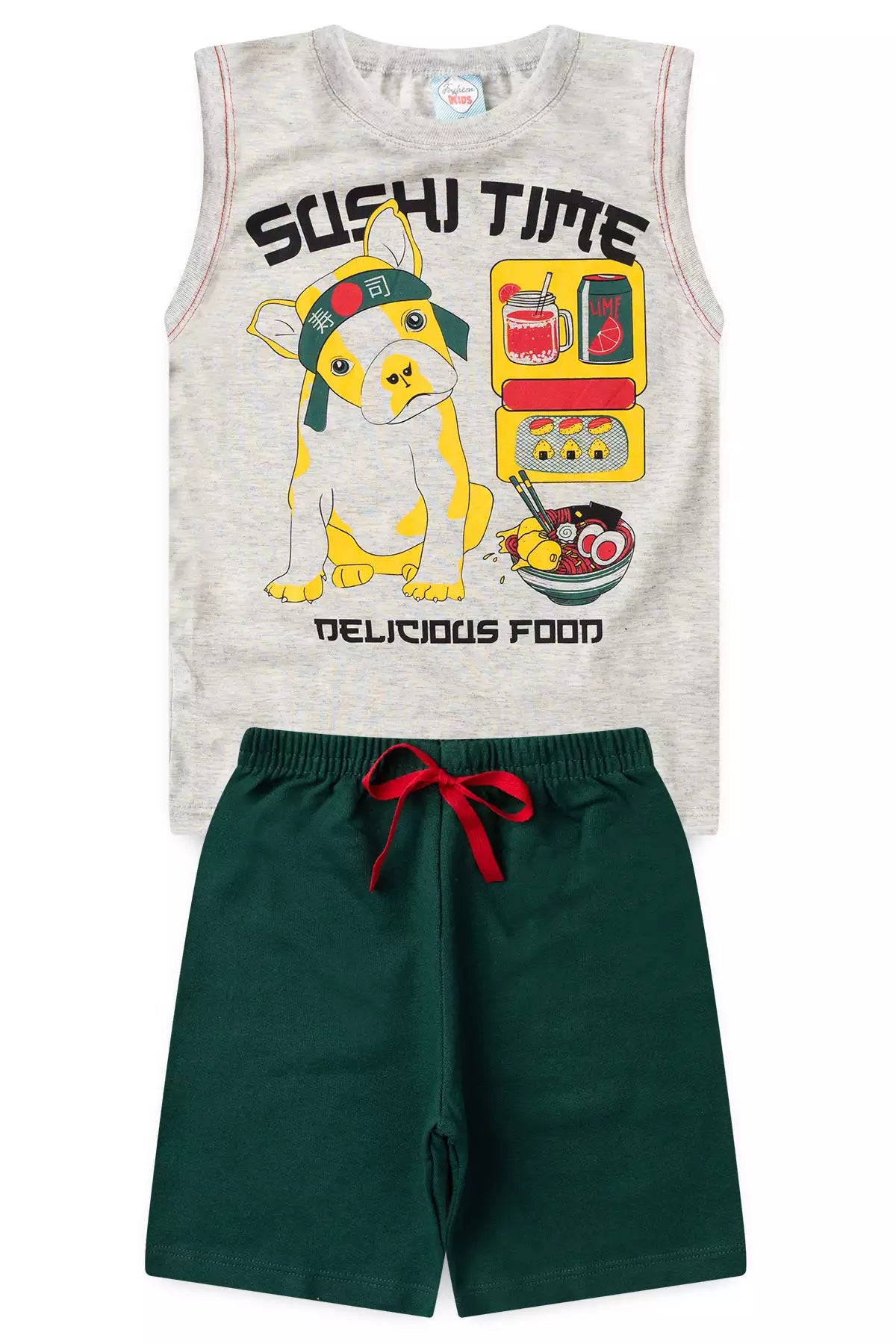 Conjunto de Verão Menino Sushi Time Mescla