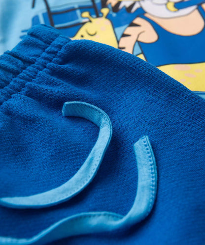 Conjunto de Verão Menino Tigre Mergulhador Azul