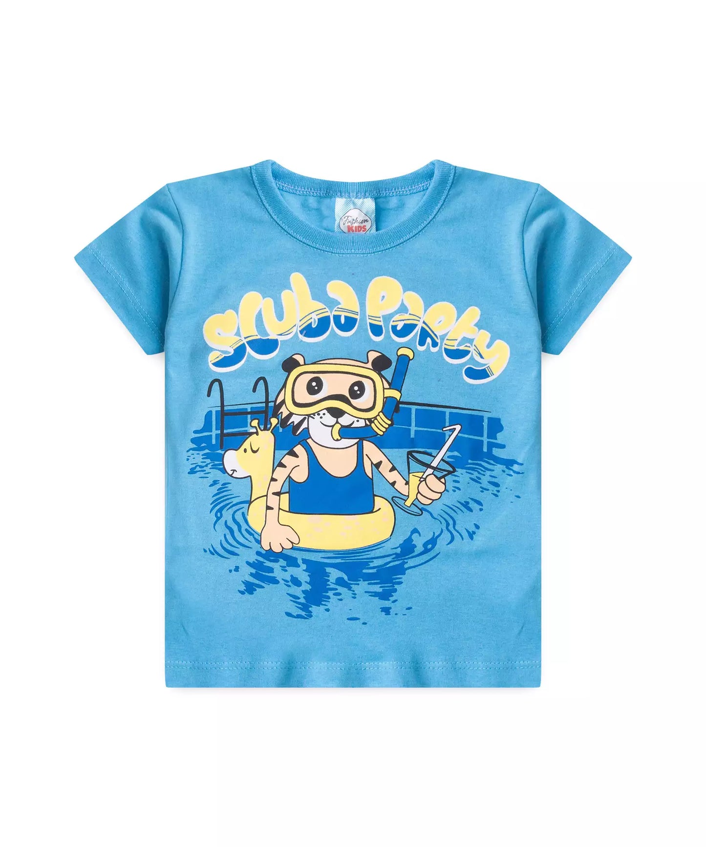 Conjunto de Verão Menino Tigre Mergulhador Azul