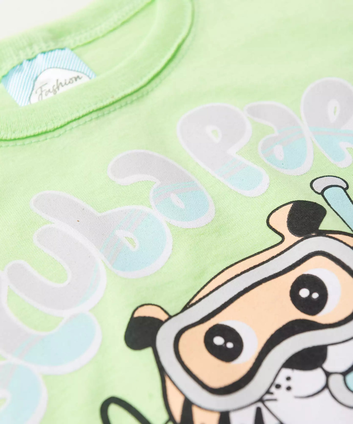 Conjunto de Verão Menino Tigre Mergulhador Verde