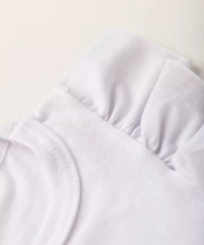Conjunto de Verão para Bebê Menina no Arco-Íris em Branco