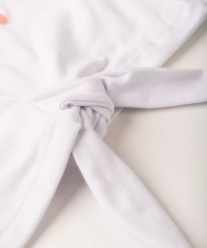 Conjunto de Verão para Bebê Menina no Arco-Íris em Branco