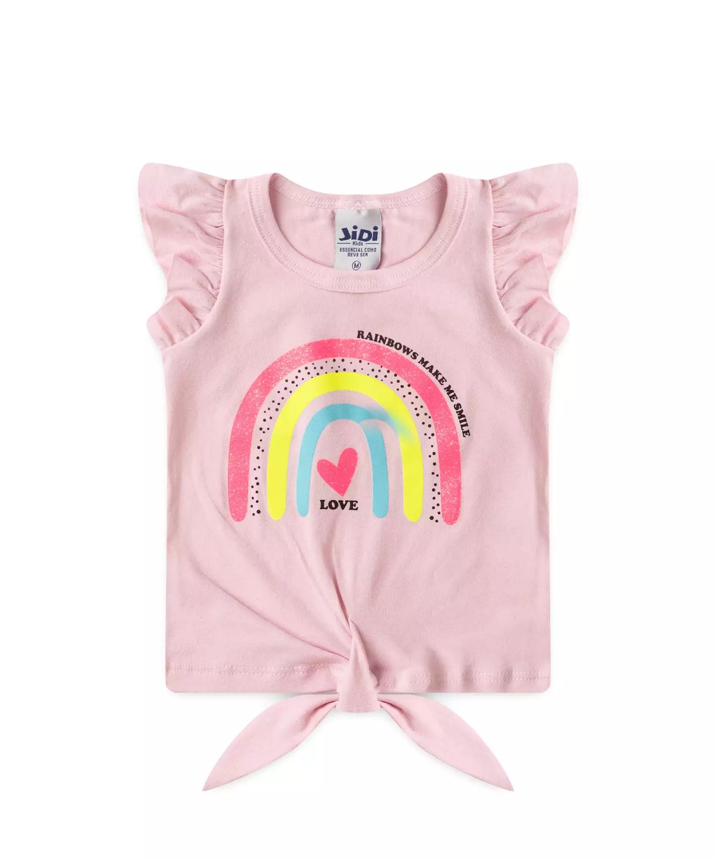 Conjunto de Verão para Bebê Menina no Arco-Íris em Rosa