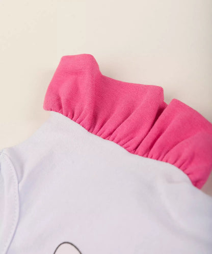 Conjunto de Verão para Bebê Menina Bichinhos Branco